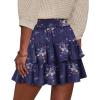 image:imageonlypuff Flowy Shorts for Women Ruffle Skorts Tiered Teen Girls Country Concert Outfits Golf Tennis Skort Under Sweater Skirt 03navy Blue