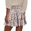 image:imageonlypuff Flowy Shorts for Women Ruffle Skorts Tiered Teen Girls Country Concert Outfits Golf Tennis Skort Under Sweater Skirt 03orange Blue