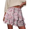 image:imageonlypuff Flowy Shorts for Women Ruffle Skorts Tiered Teen Girls Country Concert Outfits Golf Tennis Skort Under Sweater Skirt 03pink Rose