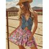image:imageonlypuff Flowy Shorts for Women Ruffle Skorts Tiered Teen Girls Country Concert Outfits Golf Tennis Skort Under Sweater Skirt 03red Floral