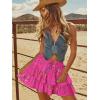image:imageonlypuff Flowy Shorts for Women Ruffle Skorts Tiered Teen Girls Country Concert Outfits Golf Tennis Skort Under Sweater Skirt 03rose