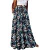 image:imageonlypuff Maxi Skirt for Women Boho Western Skirts High Waist Long Skirt with Pockets Fall Festival Outfits Clothing01 Blue Floral