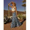 image:imageonlypuff Maxi Skirt for Women Boho Western Skirts High Waist Long Skirt with Pockets Fall Festival Outfits Clothing01 Blue Floral