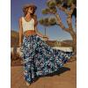 image:imageonlypuff Maxi Skirt for Women Boho Western Skirts High Waist Long Skirt with Pockets Fall Festival Outfits Clothing01 Blue Floral