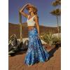 image:imageonlypuff Maxi Skirt for Women Boho Western Skirts High Waist Long Skirt with Pockets Fall Festival Outfits Clothing01 Blue Paisley
