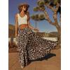 image:imageonlypuff Maxi Skirt for Women Boho Western Skirts High Waist Long Skirt with Pockets Fall Festival Outfits Clothing01 Leopard
