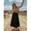 image:imageonlypuff Maxi Skirt for Women Boho Western Skirts High Waist Long Skirt with Pockets Fall Festival Outfits Clothing02 Black