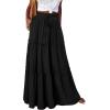 image:imageonlypuff Maxi Skirt for Women Boho Western Skirts High Waist Long Skirt with Pockets Fall Festival Outfits Clothing02 Black