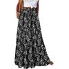 image:imageonlypuff Maxi Skirt for Women Boho Western Skirts High Waist Long Skirt with Pockets Fall Festival Outfits Clothing02 Black White Floral