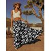 image:imageonlypuff Maxi Skirt for Women Boho Western Skirts High Waist Long Skirt with Pockets Fall Festival Outfits Clothing02 Black White Paisley