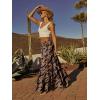 image:imageonlypuff Maxi Skirt for Women Boho Western Skirts High Waist Long Skirt with Pockets Fall Festival Outfits Clothing02 Brown Black Strip