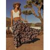 image:imageonlypuff Maxi Skirt for Women Boho Western Skirts High Waist Long Skirt with Pockets Fall Festival Outfits Clothing02 Brown Black Strip