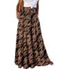 image:imageonlypuff Maxi Skirt for Women Boho Western Skirts High Waist Long Skirt with Pockets Fall Festival Outfits Clothing02 Brown Black Strip