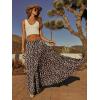 image:imageonlypuff Maxi Skirt for Women Boho Western Skirts High Waist Long Skirt with Pockets Fall Festival Outfits Clothing02 Brown Floral