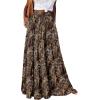 image:imageonlypuff Maxi Skirt for Women Boho Western Skirts High Waist Long Skirt with Pockets Fall Festival Outfits Clothing02 Brown Paisley