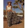 image:imageonlypuff Maxi Skirt for Women Boho Western Skirts High Waist Long Skirt with Pockets Fall Festival Outfits Clothing02 Brown Paisley