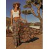 image:imageonlypuff Maxi Skirt for Women Boho Western Skirts High Waist Long Skirt with Pockets Fall Festival Outfits Clothing02 Brown Yellow