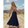 image:imageonlypuff Maxi Skirt for Women Boho Western Skirts High Waist Long Skirt with Pockets Fall Festival Outfits Clothing02 Dark Blue