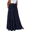 image:imageonlypuff Maxi Skirt for Women Boho Western Skirts High Waist Long Skirt with Pockets Fall Festival Outfits Clothing02 Dark Blue