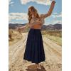 image:imageonlypuff Maxi Skirt for Women Boho Western Skirts High Waist Long Skirt with Pockets Fall Festival Outfits Clothing02 Dark Blue