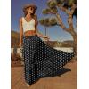 image:imageonlypuff Maxi Skirt for Women Boho Western Skirts High Waist Long Skirt with Pockets Fall Festival Outfits Clothing02 Dot Black