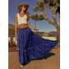 image:imageonlypuff Maxi Skirt for Women Boho Western Skirts High Waist Long Skirt with Pockets Fall Festival Outfits Clothing02 Dot Blue
