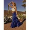 image:imageonlypuff Maxi Skirt for Women Boho Western Skirts High Waist Long Skirt with Pockets Fall Festival Outfits Clothing02 Dot Blue