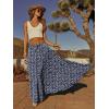 image:imageonlypuff Maxi Skirt for Women Boho Western Skirts High Waist Long Skirt with Pockets Fall Festival Outfits Clothing02 Floral Navy