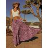 image:imageonlypuff Maxi Skirt for Women Boho Western Skirts High Waist Long Skirt with Pockets Fall Festival Outfits Clothing02 Floral Red