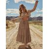 image:imageonlypuff Maxi Skirt for Women Boho Western Skirts High Waist Long Skirt with Pockets Fall Festival Outfits Clothing02 Khaki