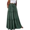 image:imageonlypuff Maxi Skirt for Women Boho Western Skirts High Waist Long Skirt with Pockets Fall Festival Outfits Clothing02 Leopard Teal