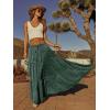 image:imageonlypuff Maxi Skirt for Women Boho Western Skirts High Waist Long Skirt with Pockets Fall Festival Outfits Clothing02 Leopard Teal