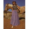 image:imageonlypuff Maxi Skirt for Women Boho Western Skirts High Waist Long Skirt with Pockets Fall Festival Outfits Clothing02 Mistypurple