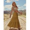 image:imageonlypuff Maxi Skirt for Women Boho Western Skirts High Waist Long Skirt with Pockets Fall Festival Outfits Clothing02 Mustard