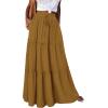image:imageonlypuff Maxi Skirt for Women Boho Western Skirts High Waist Long Skirt with Pockets Fall Festival Outfits Clothing02 Mustard