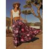 image:imageonlypuff Maxi Skirt for Women Boho Western Skirts High Waist Long Skirt with Pockets Fall Festival Outfits Clothing02 Red Flower