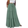 image:imageonlypuff Maxi Skirt for Women Boho Western Skirts High Waist Long Skirt with Pockets Fall Festival Outfits Clothing02 Spearmint