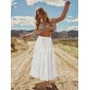 image:imageonlypuff Maxi Skirt for Women Boho Western Skirts High Waist Long Skirt with Pockets Fall Festival Outfits Clothing02 White