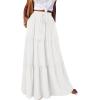 image:imageonlypuff Maxi Skirt for Women Boho Western Skirts High Waist Long Skirt with Pockets Fall Festival Outfits Clothing02 White