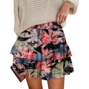 image:imageonlypuff Flowy Shorts for Women Ruffle Skorts Tiered Teen Girls Country Concert Outfits Golf Tennis Skort Under Sweater Skirt 03leaves