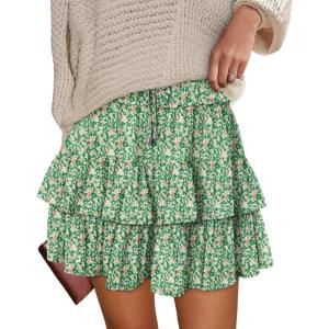 image:imageonlypuff Flowy Shorts for Women Ruffle Skorts Tiered Teen Girls Country Concert Outfits Golf Tennis Skort Under Sweater Skirt 03sunflower