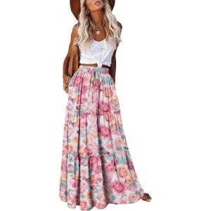 image:imageonlypuff Maxi Skirt for Women Boho Western Skirts High Waist Long Skirt with Pockets Fall Festival Outfits Clothing01 Peonycolored